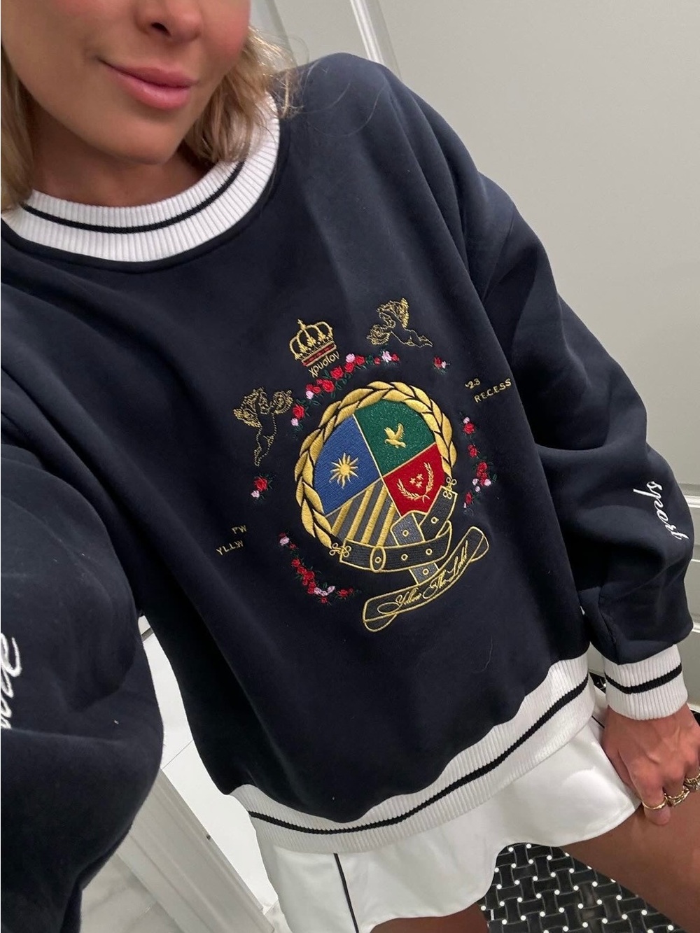 Herald Crest Sweatshirt — Navy